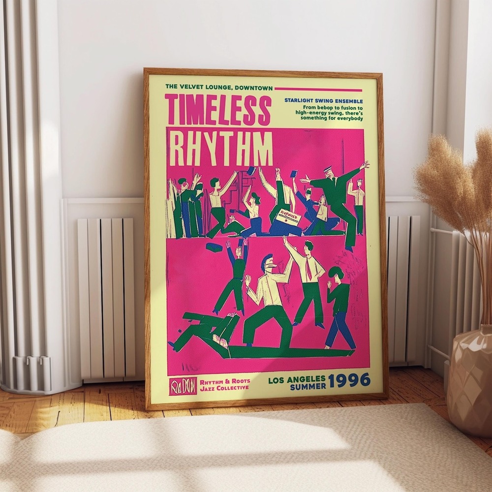Retro Jazz Poster - 1996 Los Angeles Jazz Music Festival Wall Art